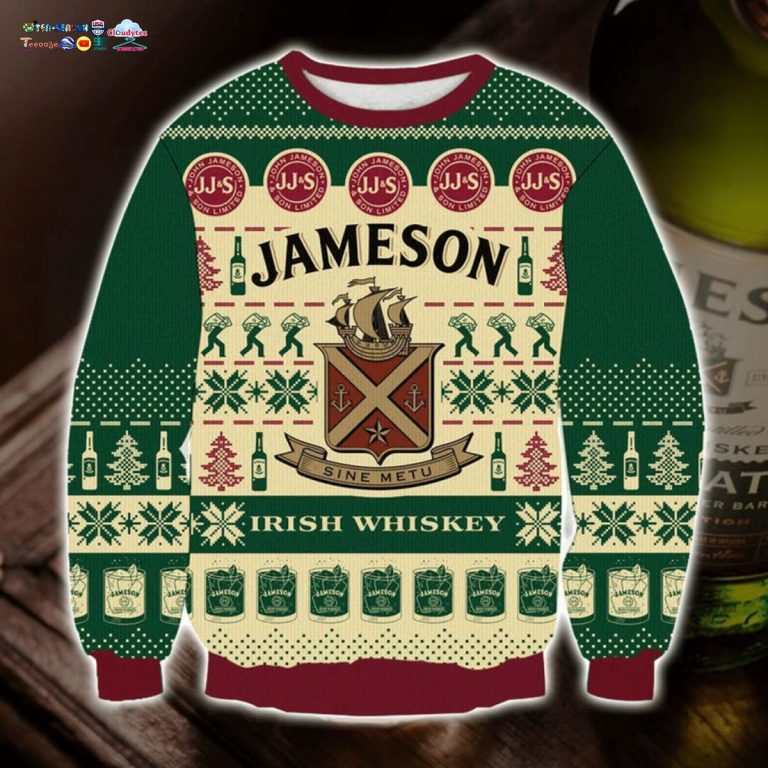 Jameson Irish Whiskey Ugly Christmas Sweater - You look elegant man