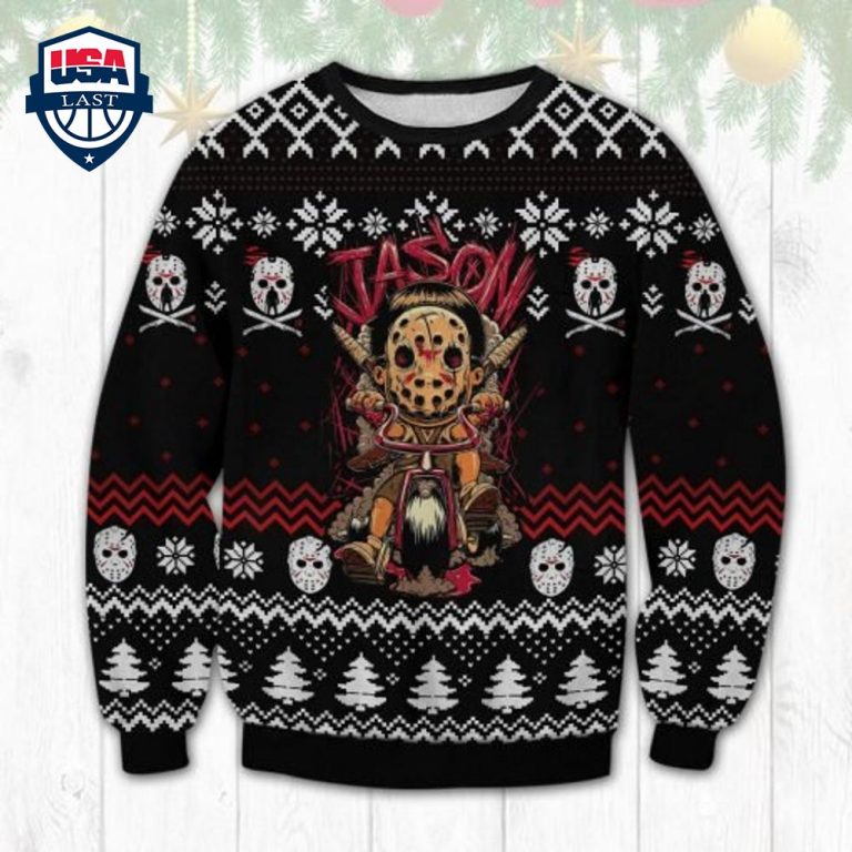 Jason Voorhees Halloween Ugly Sweater - Lovely smile