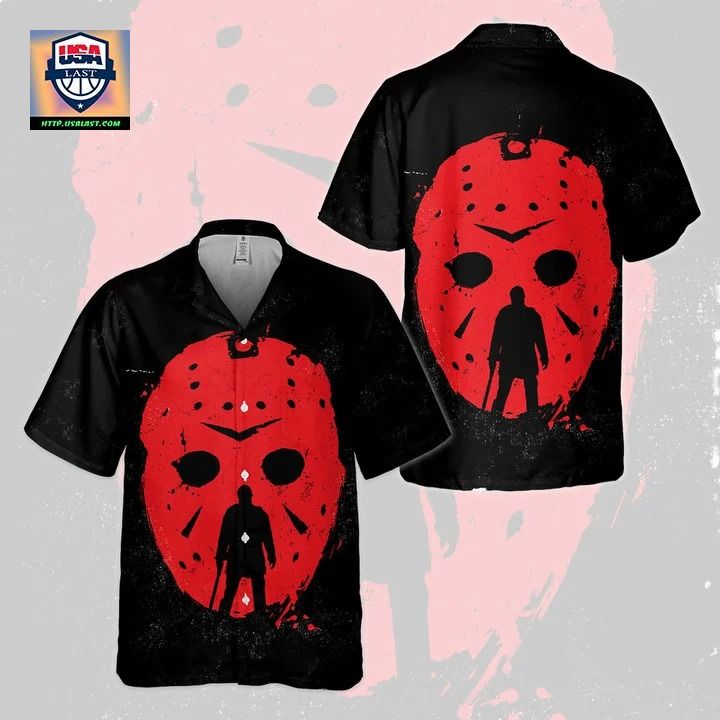 Jason Voorhees Red Mask Hawaiian Shirt - Such a charming picture.