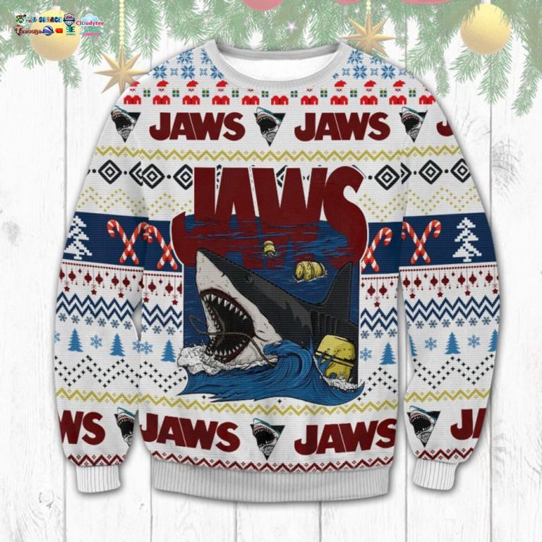 Jaws Ugly Christmas Sweater - You look insane in the picture, dare I say
