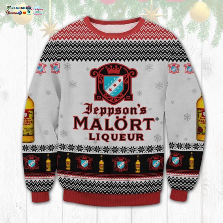 Jeppson's Malort Ugly Christmas Sweater - Such a charming picture.