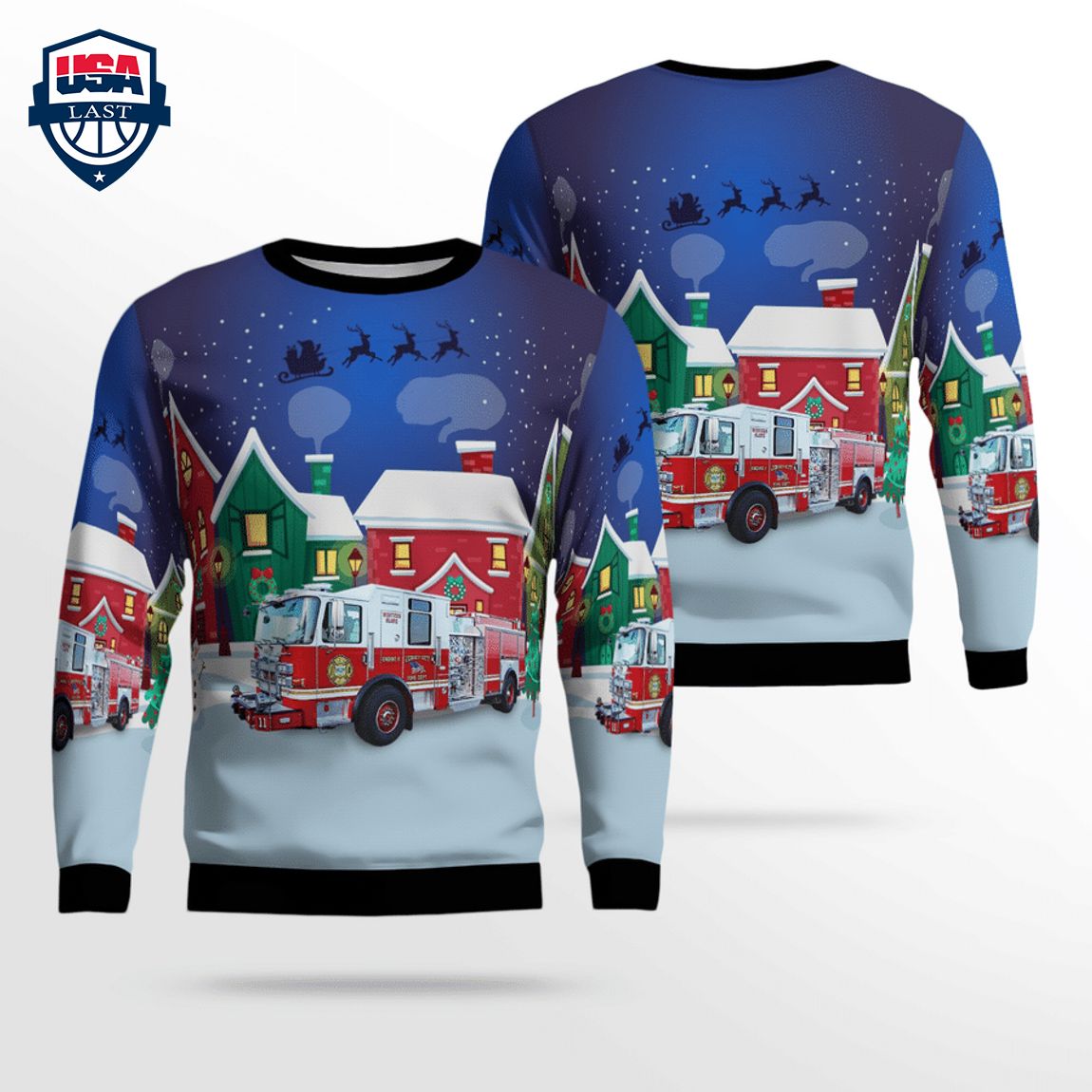 Jersey City Fire Department 3D Christmas Sweater – Saleoff