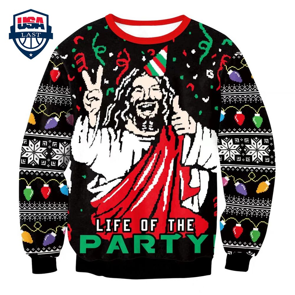 Jesus Life Of The Party Ugly Christmas Sweater – Saleoff