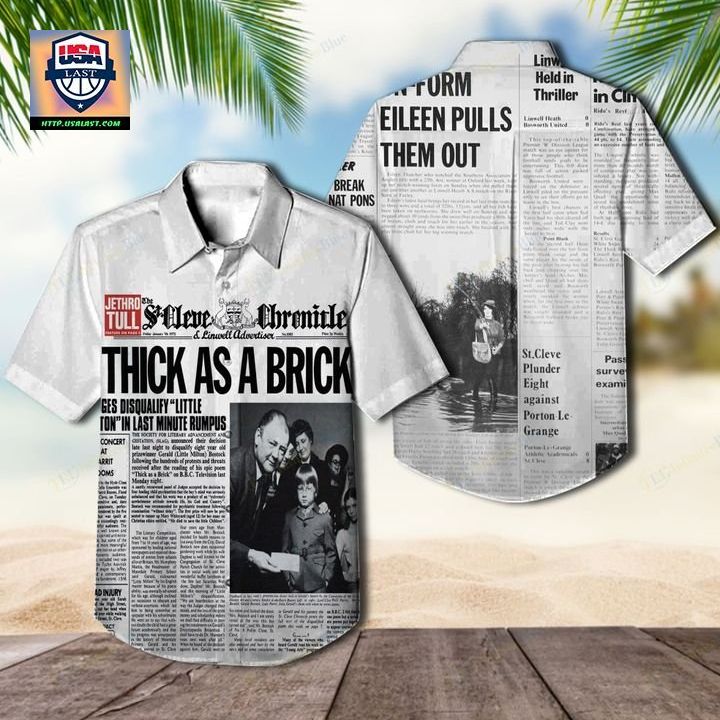 Jethro Tull Band Thick as a Brick Album Hawaiian Shirt - Wow! This is gracious