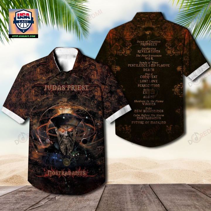 Judas Priest Nostradamus Album Hawaiian Shirt - Studious look