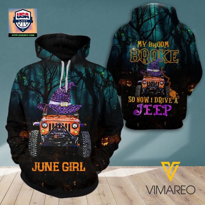June Girl Drive A Jeep Happy Halloween 3D Hoodie - Stand easy bro