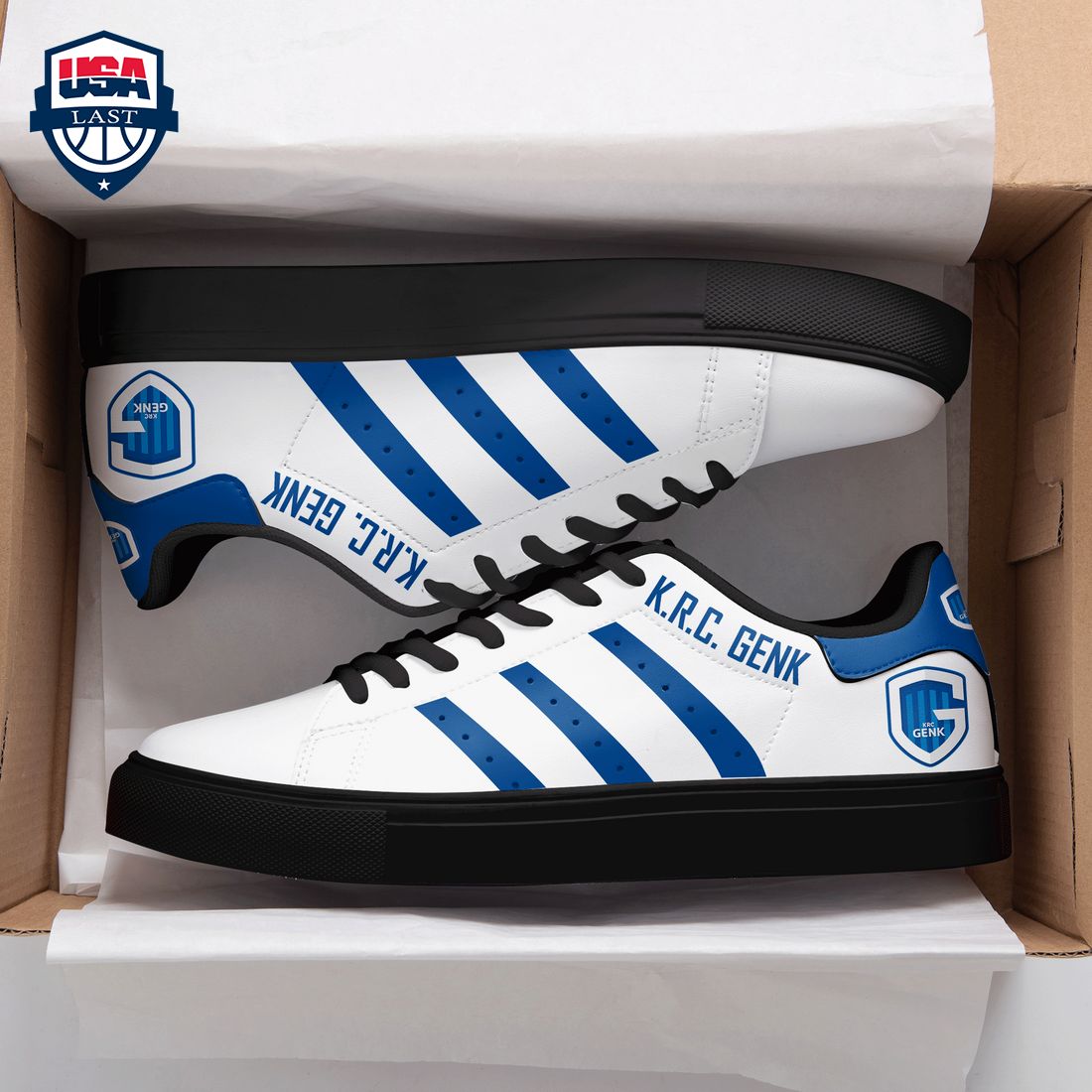 K.R.C Genk Blue Stripes Style 2 Stan Smith Low Top Shoes – Saleoff
