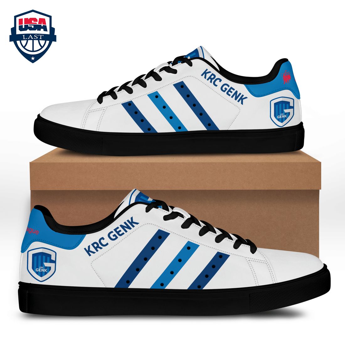 K.R.C Genk Navy Blue Stripes Stan Smith Low Top Shoes – Saleoff
