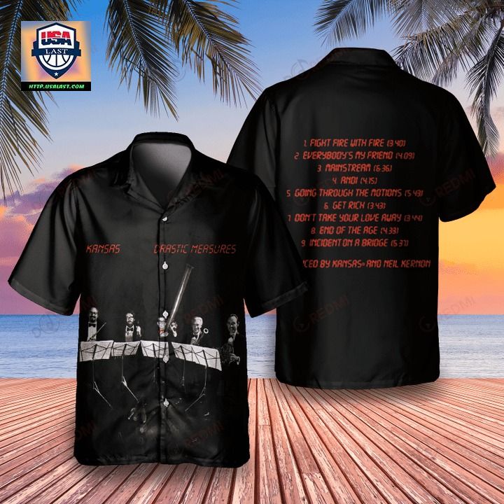 Kansas Band Drastic Measures 1983 Unisex Hawaiian Shirt – Usalast