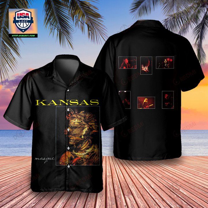 Kansas Band Masque 3D Hawaiian Shirt - Royal Pic of yours