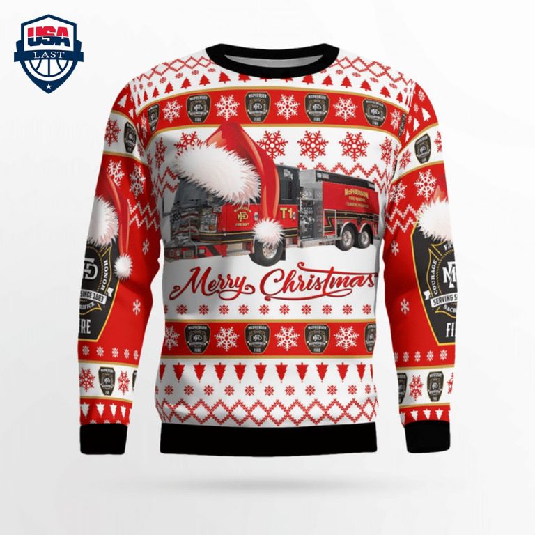 Kansas McPherson Fire Department 3D Christmas Sweater - Stunning