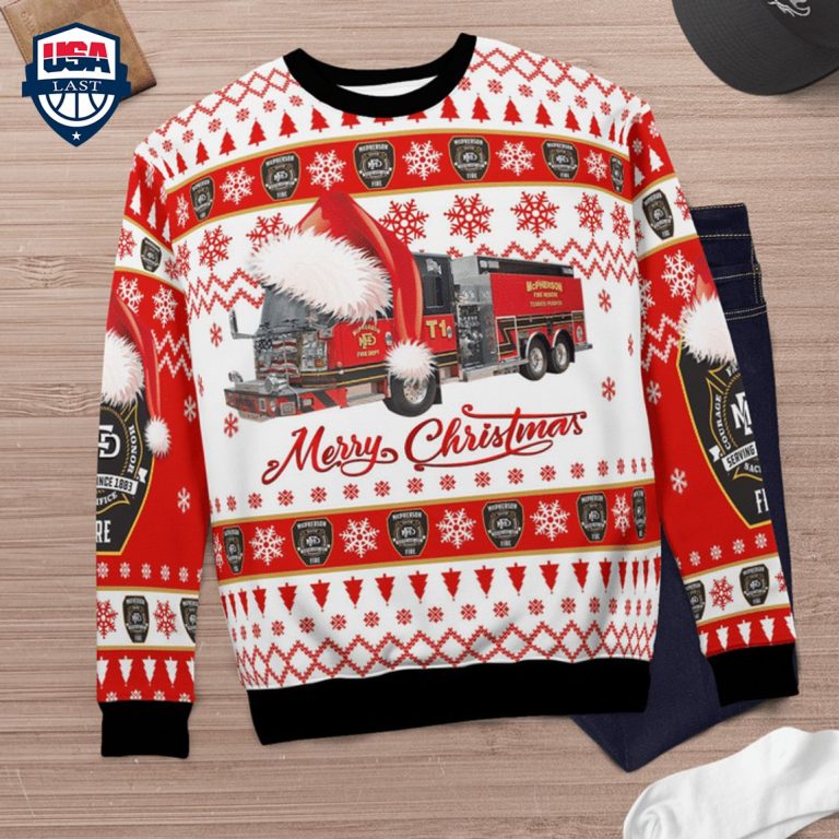 Kansas McPherson Fire Department 3D Christmas Sweater - Cool DP