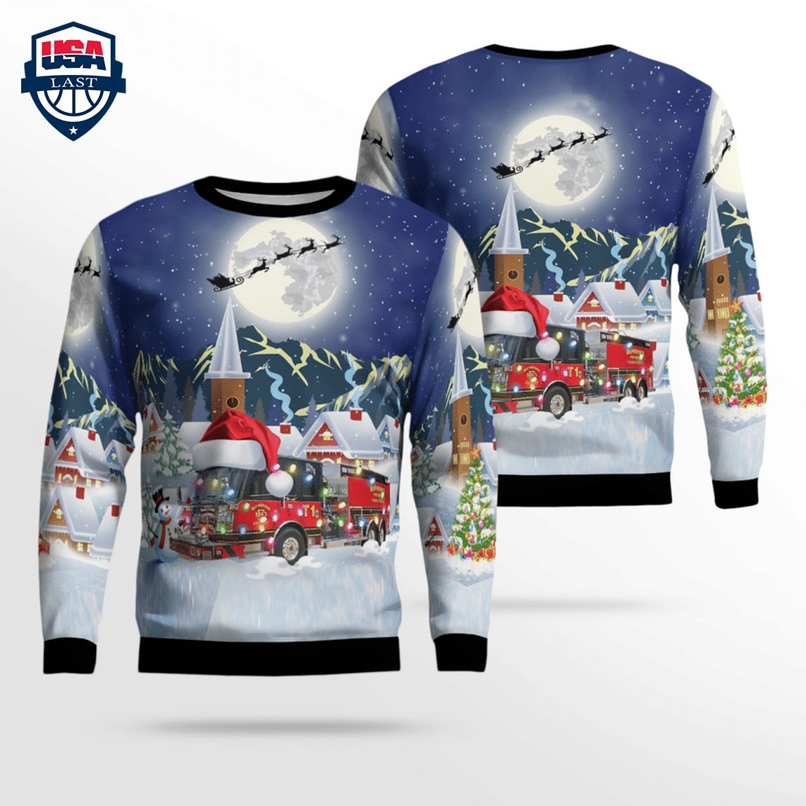 Kansas McPherson Fire Department Ver 2 3D Christmas Sweater – Saleoff