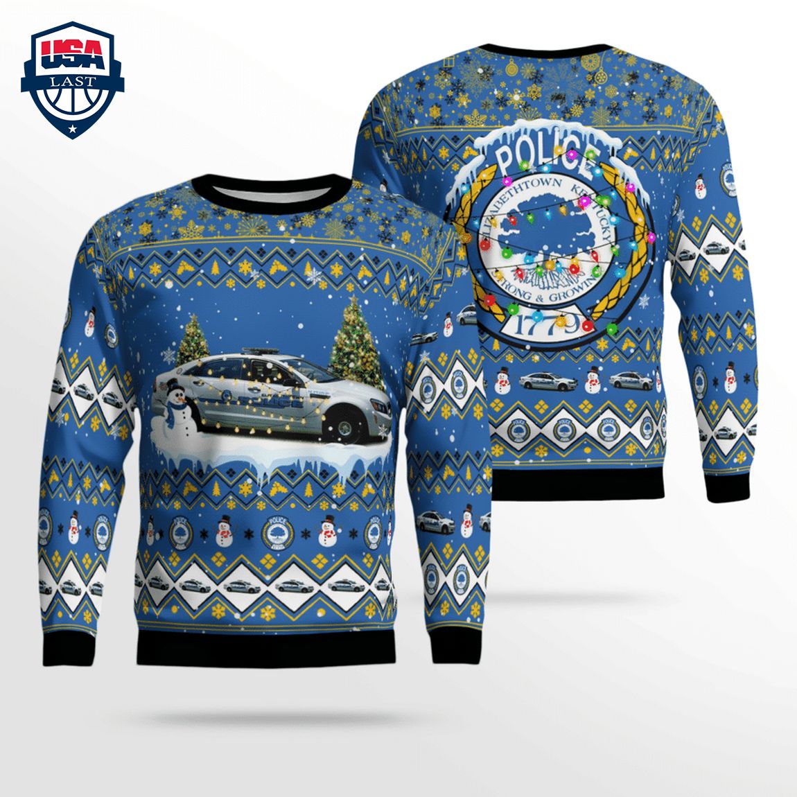 Kentucky Elizabethtown Police Department 3D Christmas Sweater – Saleoff