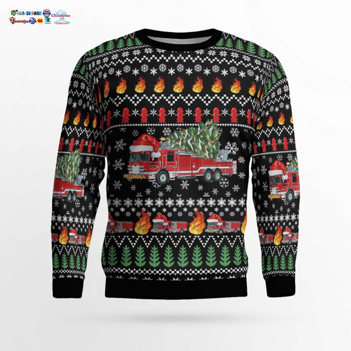 Kentucky Lexington Fire Department 3D Christmas Sweater