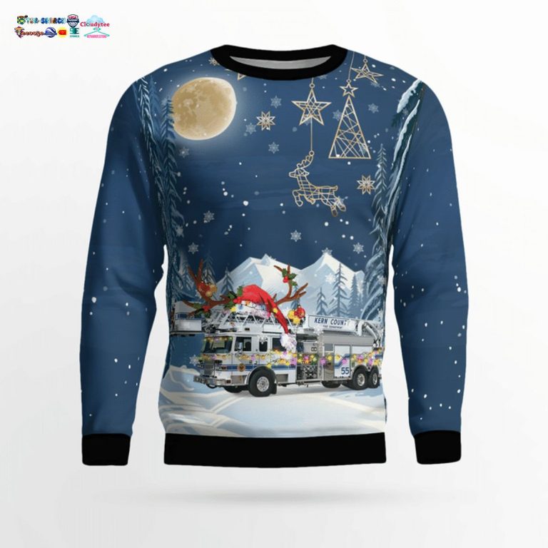 Kern County Fire Department Ver 2 3D Christmas Sweater - Trending picture dear