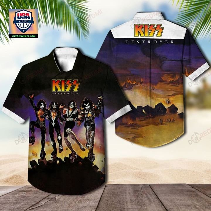Kiss Destroyer Album 3D Casual Hawaiian Shirt - Out of the world