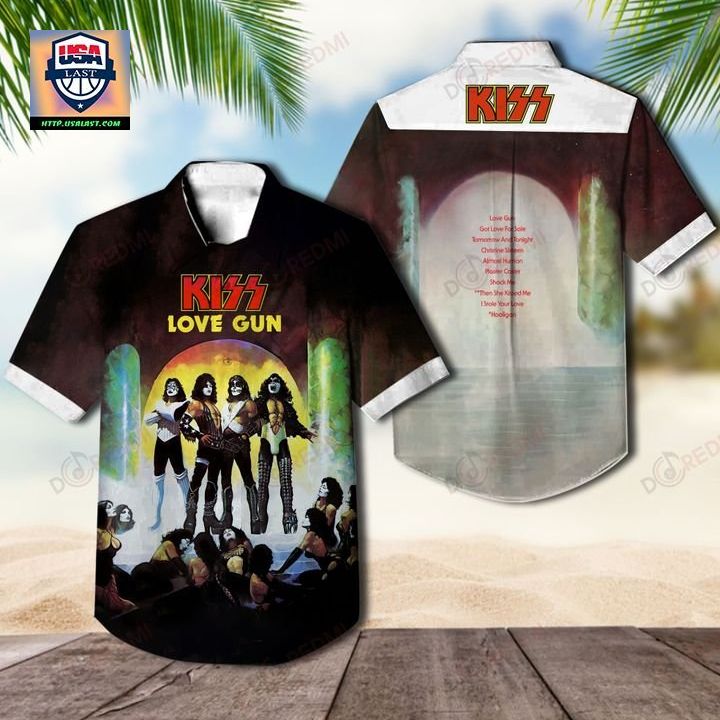 Kiss Love Gun 3D Casual Hawaiian Shirt - Super sober