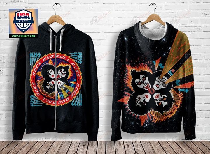 KISS Rock And Roll Over Album Cover 3D Zip Up Hoodie – Usalast