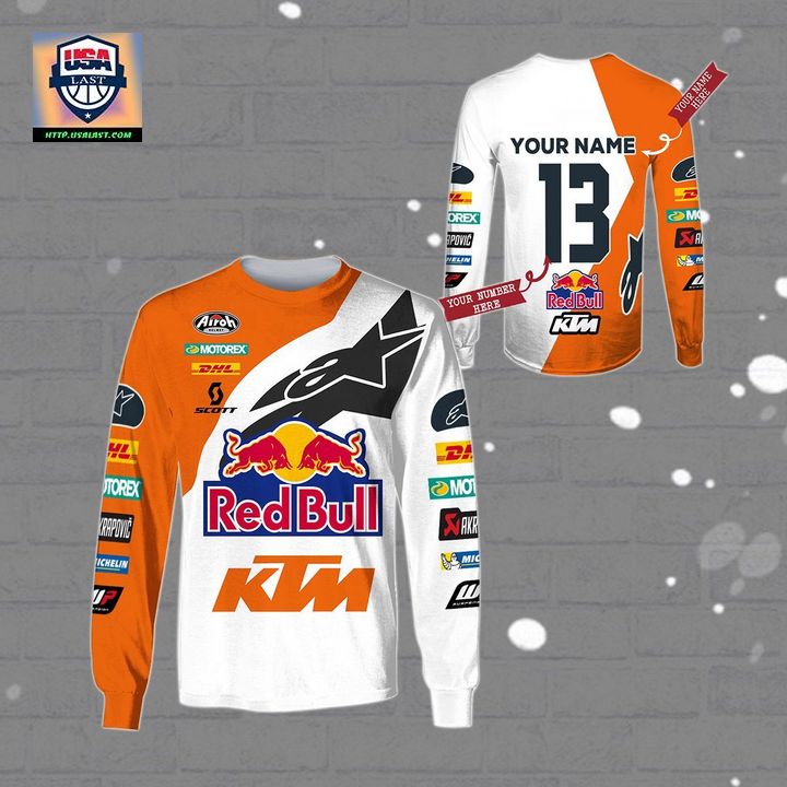 KTM Racing Personalized Orange 3D All Over Print Shirt - Nice shot bro