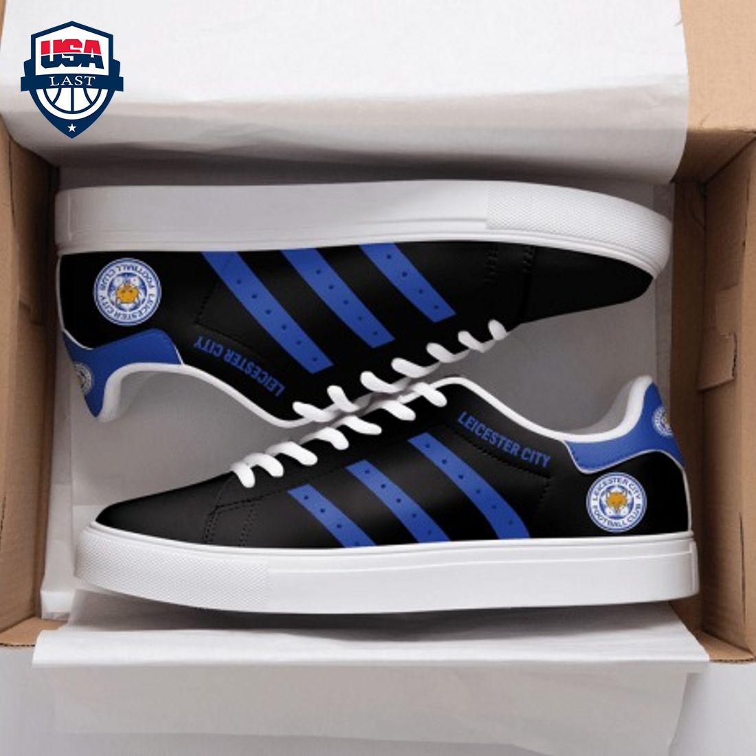 Leicester City FC Blue Stripes Style 3 Stan Smith Low Top Shoes – Saleoff