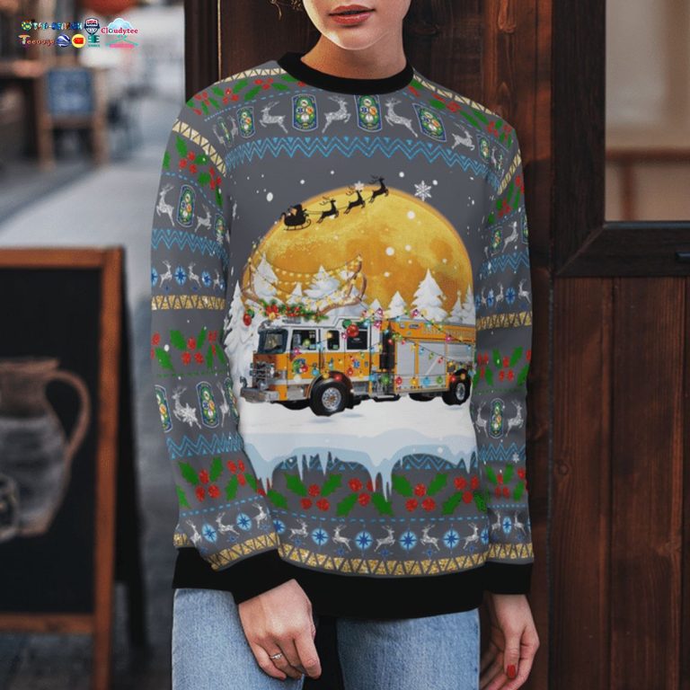 Lisle-Woodridge Fire District 3D Christmas Sweater - Heroine