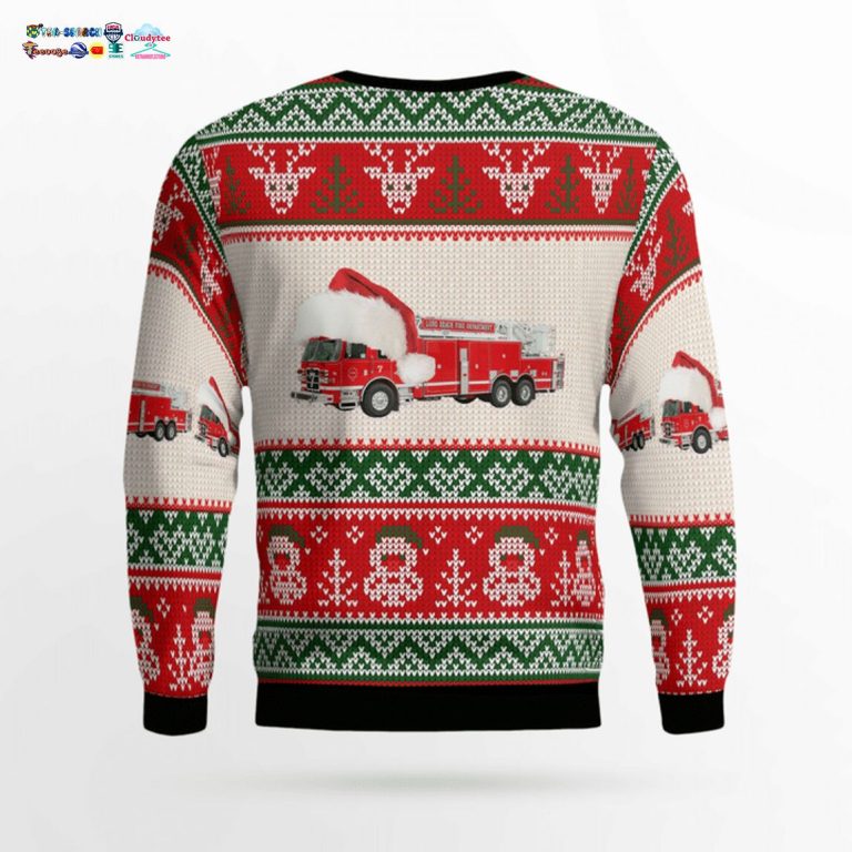 Long Beach Fire Department 3D Christmas Sweater - Super sober
