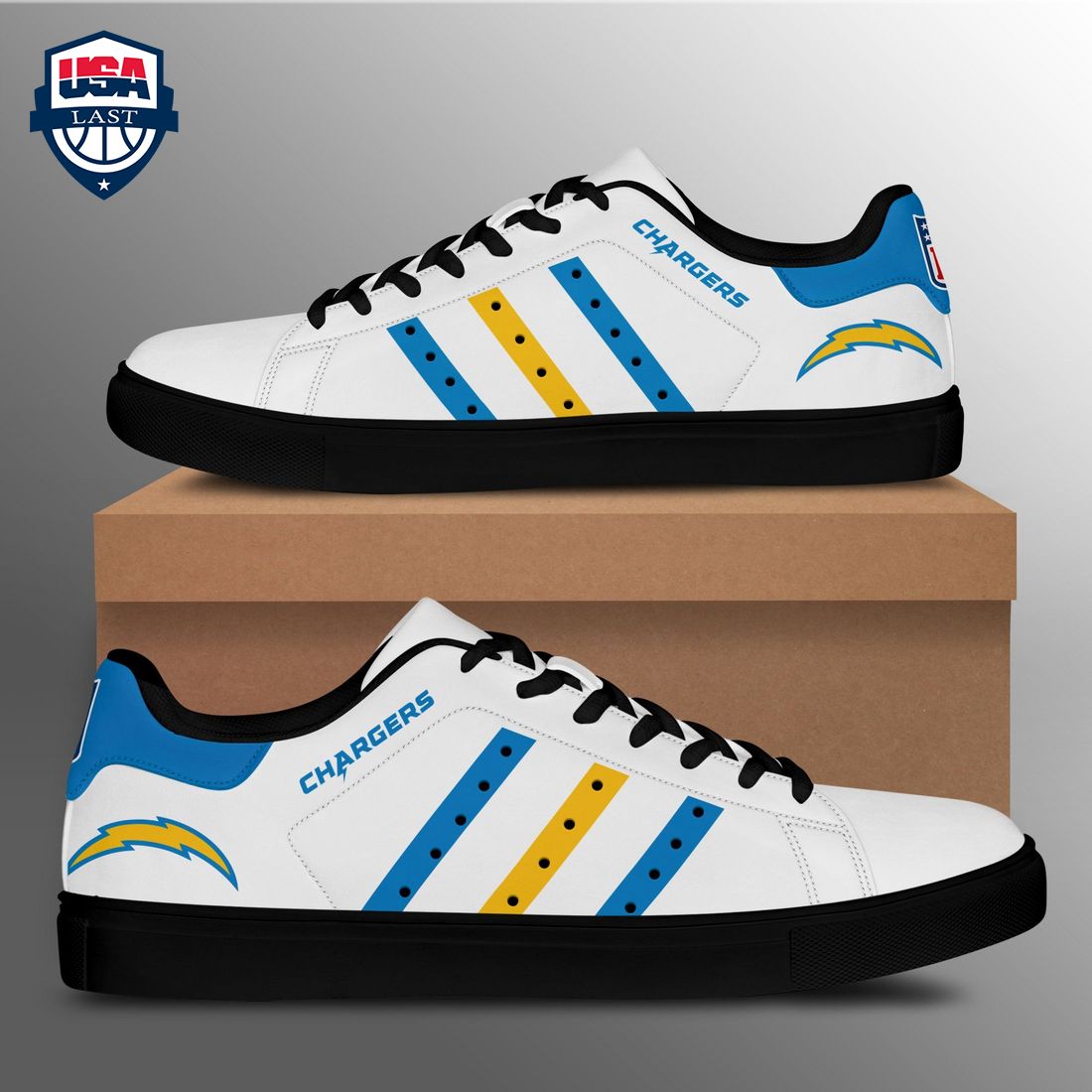 Los Angeles Chargers Blue Yellow Stan Smith Low Top Shoes – Saleoff