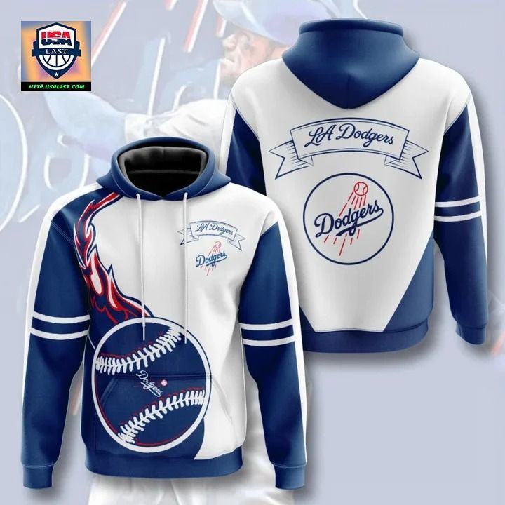 Los Angeles Dodgers Flame Balls Graphic 3D Hoodie – Usalast