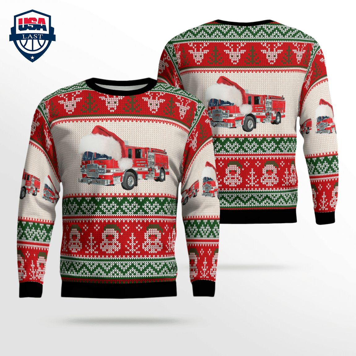 Los Angeles Fire Department 3D Christmas Sweater – Saleoff