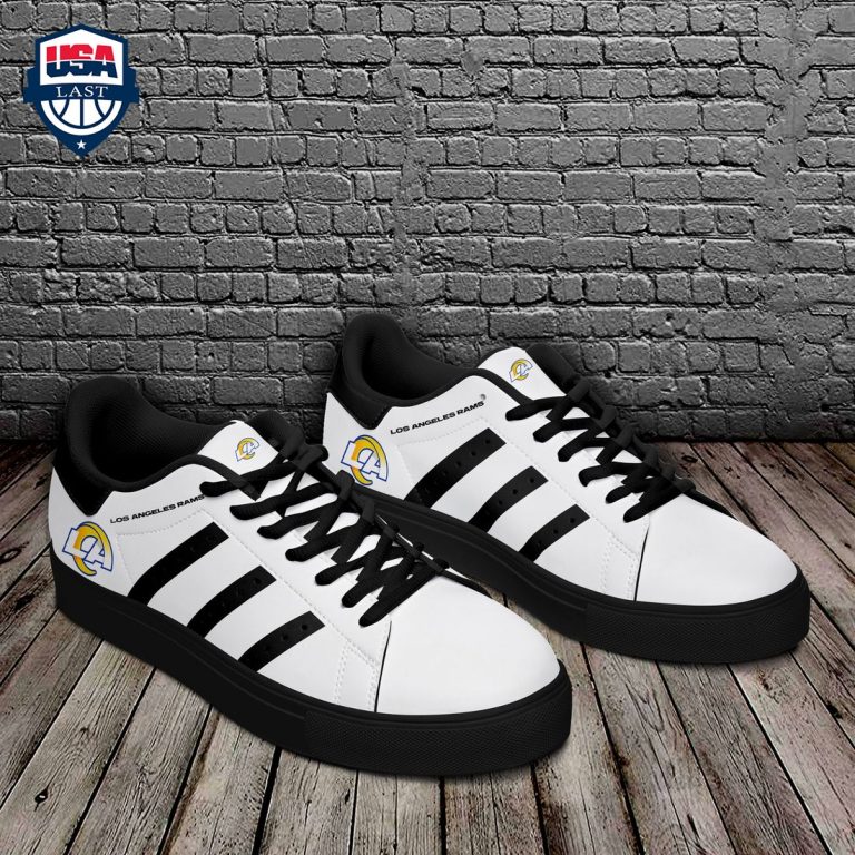 Los Angeles Rams Black Stripes Stan Smith Low Top Shoes - Nice Pic