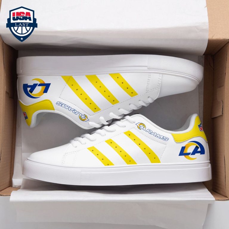 Los Angeles Rams Yellow Stripes Stan Smith Low Top Shoes - Rocking picture
