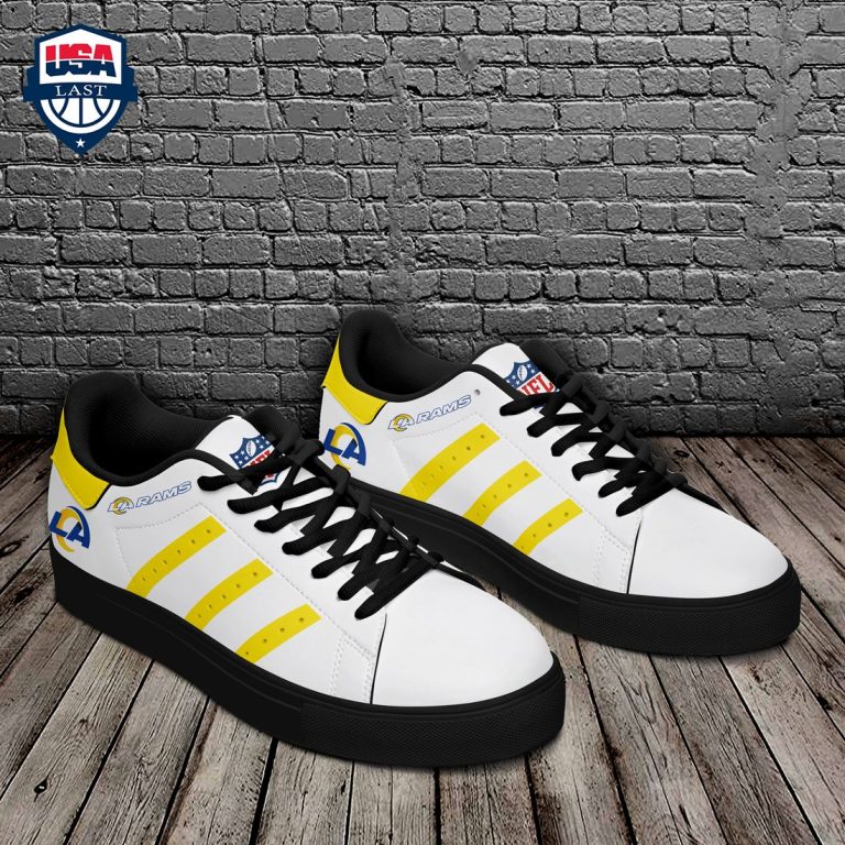 Los Angeles Rams Yellow Stripes Stan Smith Low Top Shoes - Nice elegant click