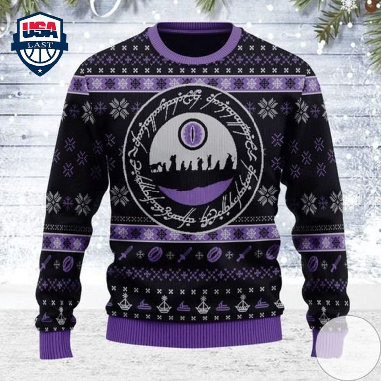 LOTR Fellowship Ver 2 Ugly Christmas Sweater - Such a scenic view ,looks great.