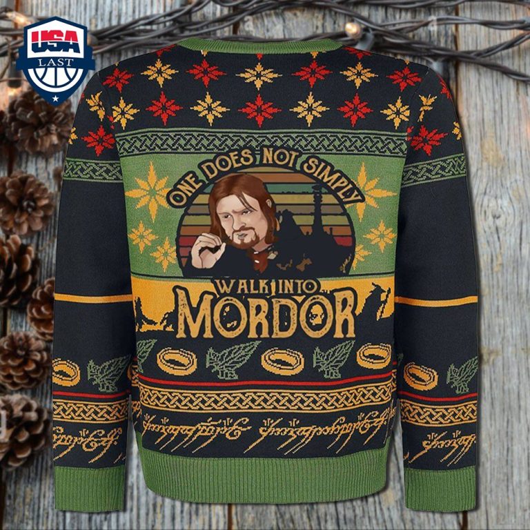 LOTR One Does Not Simply Walk Into Mordor Ugly Christmas Sweater - Coolosm