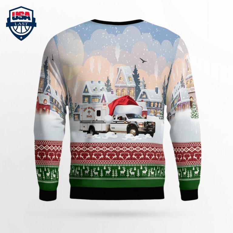 Louisiana New Orleans EMS 3D Christmas Sweater - Unique and sober