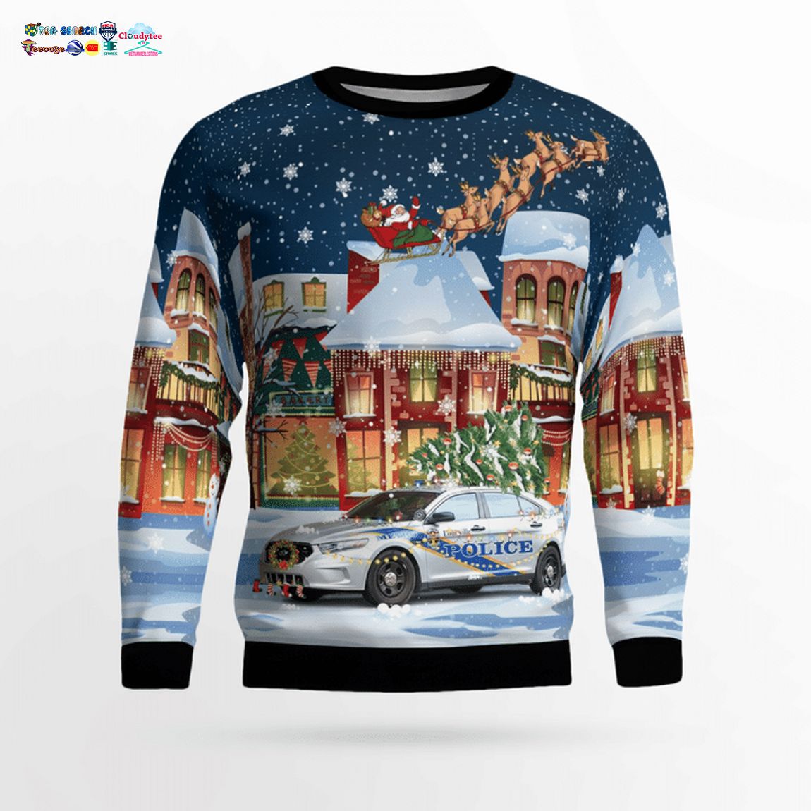 Louisville Metro Police Department Ford Police Interceptor 3D Christmas Sweater