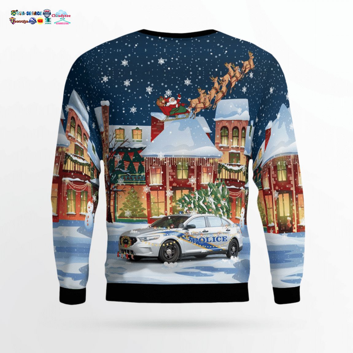 Louisville Metro Police Department Ford Police Interceptor 3D Christmas Sweater