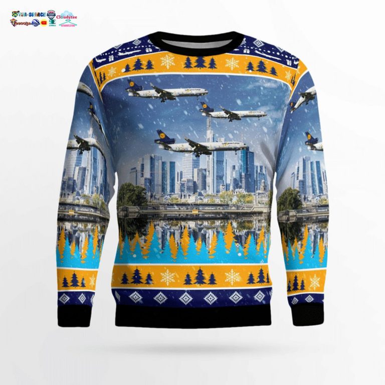 Lufthansa Cargo MD-11 3D Christmas Sweater - Oh my God you have put on so much!