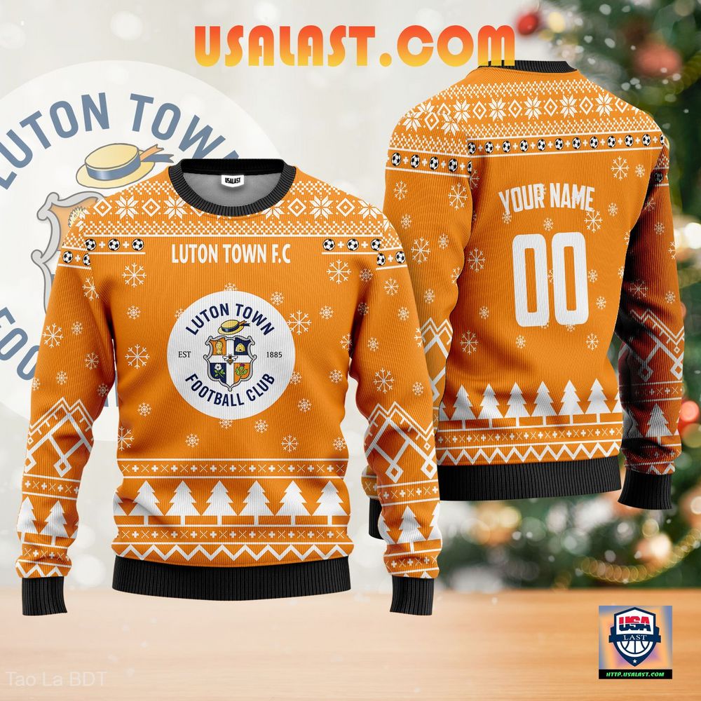 Luton Town F.C Ugly Christmas Sweater Orange Version – Usalast