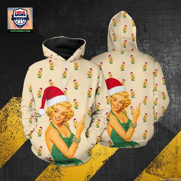 Marilyn Monroe Merry Christmas 3D All Over Print Hoodie - She has grown up know