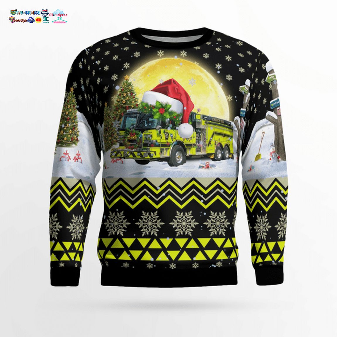 Maryland Church Hill Volunteer Fire Company Ver 1 3D Christmas Sweater