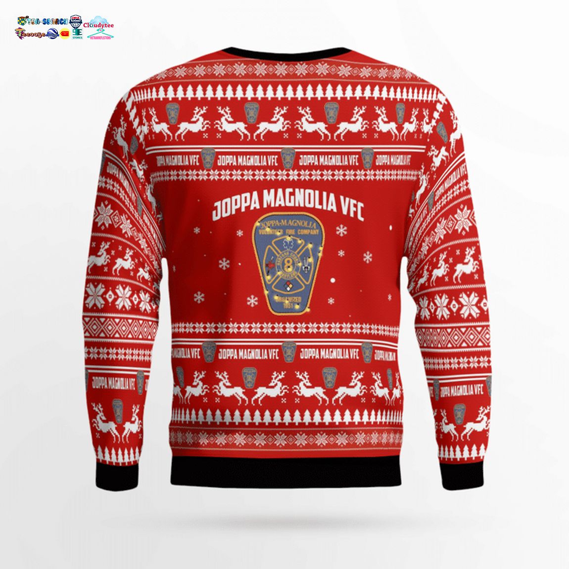 Maryland Joppa Magnolia Volunteer Fire Company Fort Hanson 3D Christmas Sweater