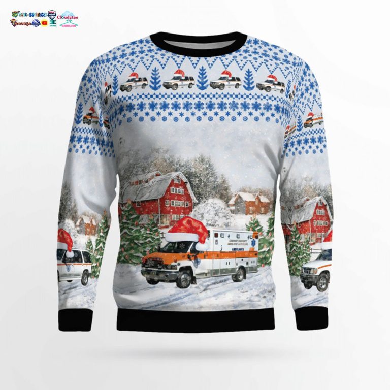 Maryland Thurmont Community Ambulance Service 3D Christmas Sweater - Damn good