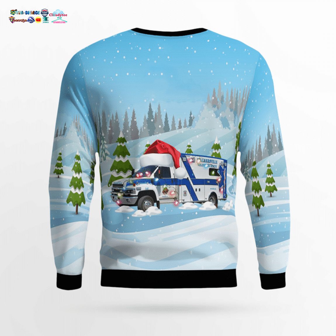 Maryland Walkersville Volunteer Rescue 3D Christmas Sweater