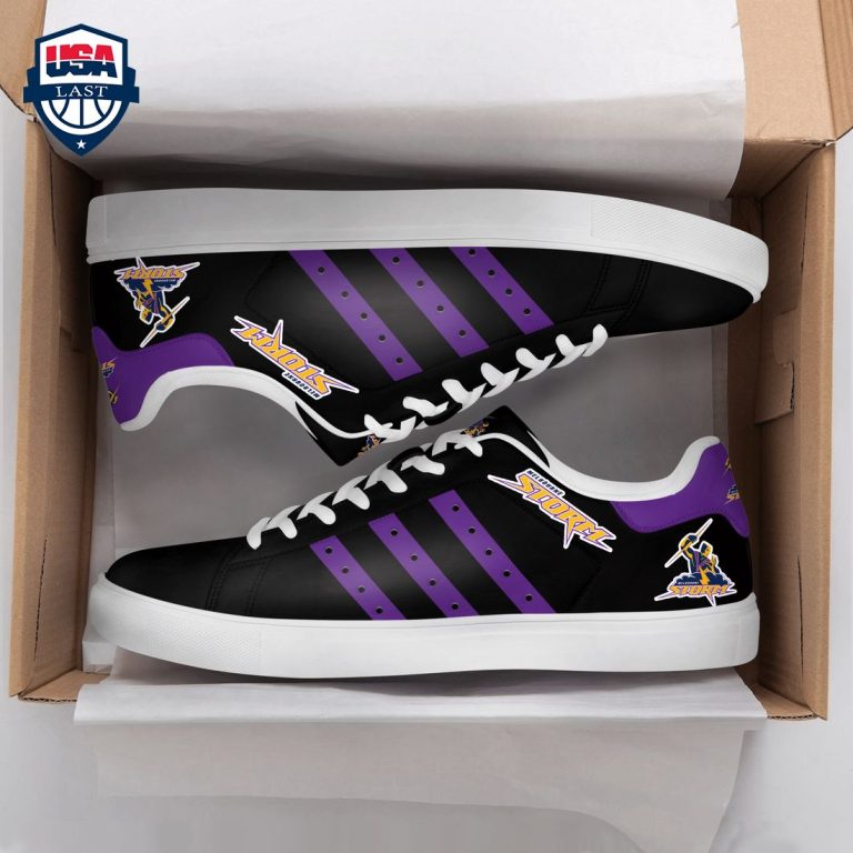 Melbourne Storm Purple Stripes Style 1 Stan Smith Low Top Shoes - Cutting dash