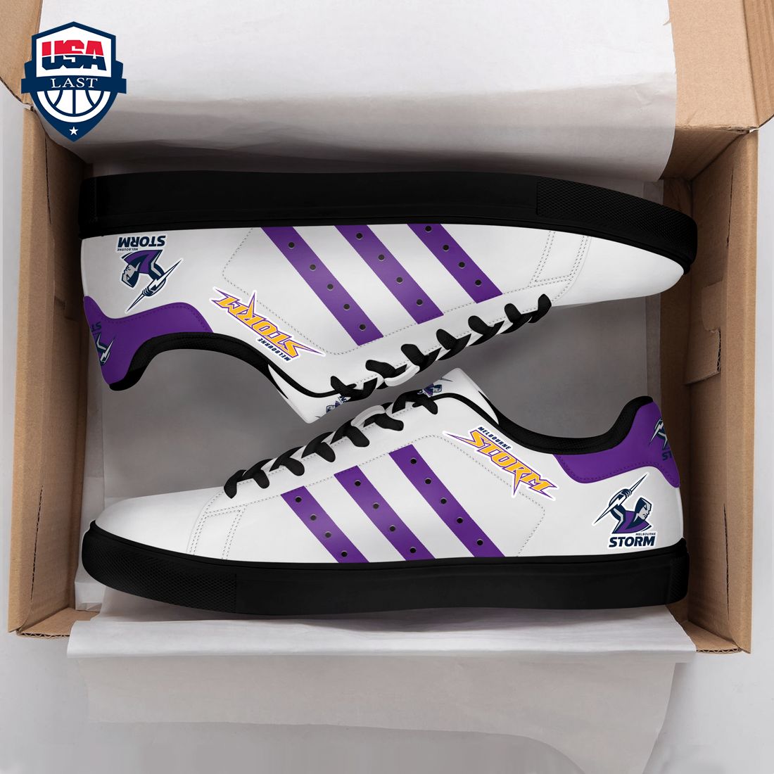 Melbourne Storm Purple Stripes Style 2 Stan Smith Low Top Shoes – Saleoff