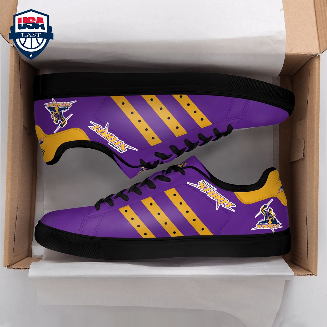 Melbourne Storm Yellow Stripes Style 1 Stan Smith Low Top Shoes – Saleoff