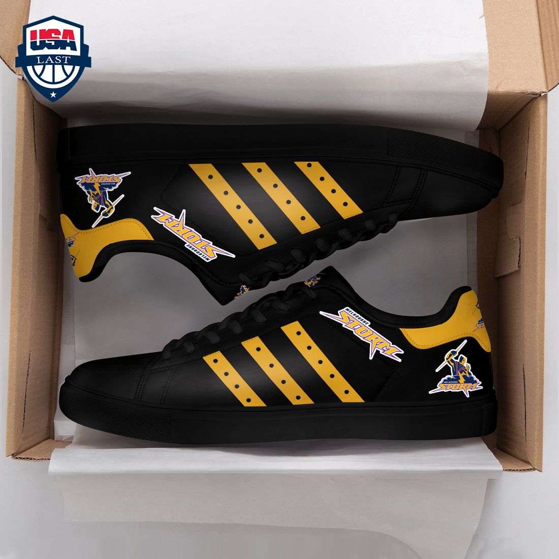 Melbourne Storm Yellow Stripes Style 4 Stan Smith Low Top Shoes – Saleoff