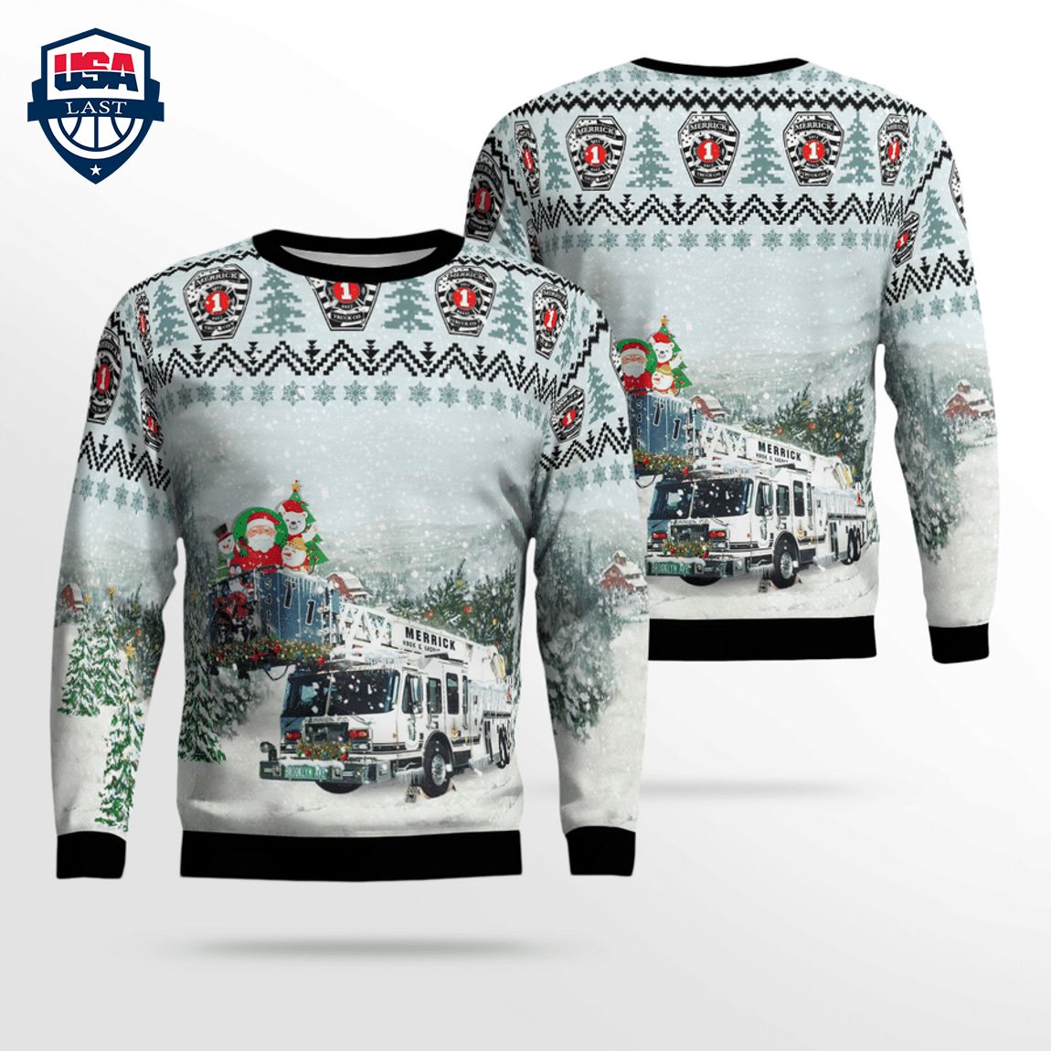 Merrick Truck Co. 1 3D Christmas Sweater – Saleoff
